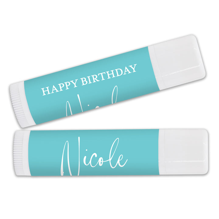 Personalized Lip Balm Wedding Favors, Custom Script Text