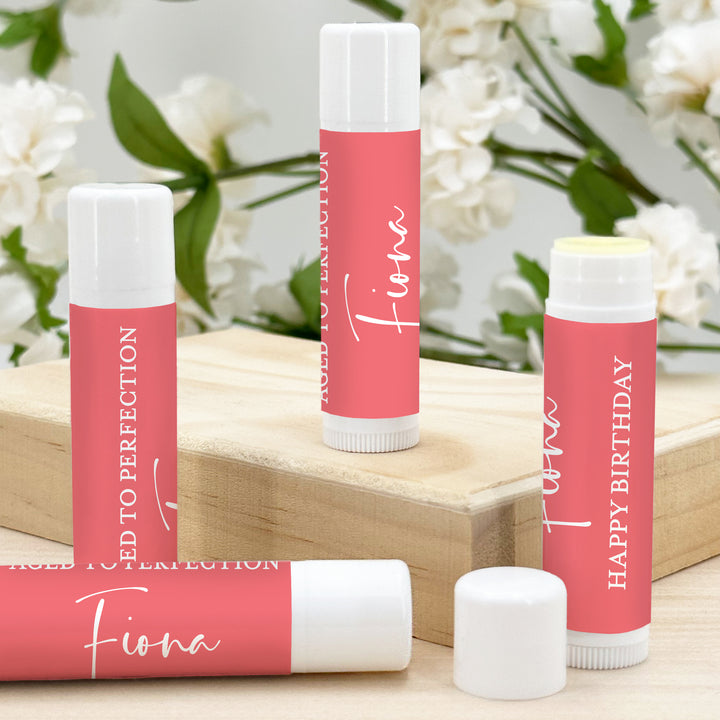 Personalized Lip Balm Wedding Favors, Custom Script Text