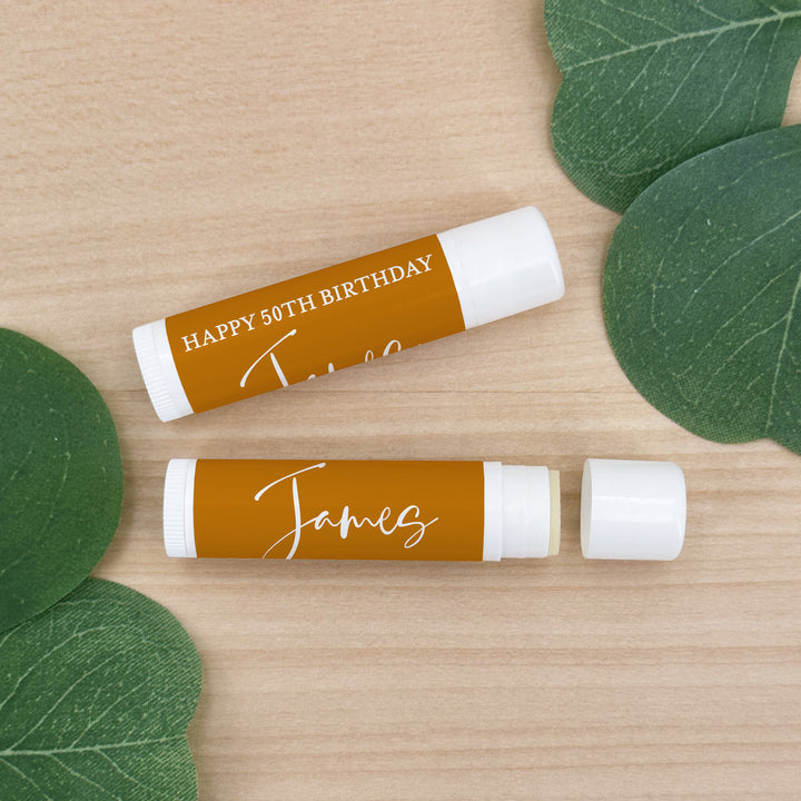 Personalized Lip Balm Wedding Favors, Custom Script Text