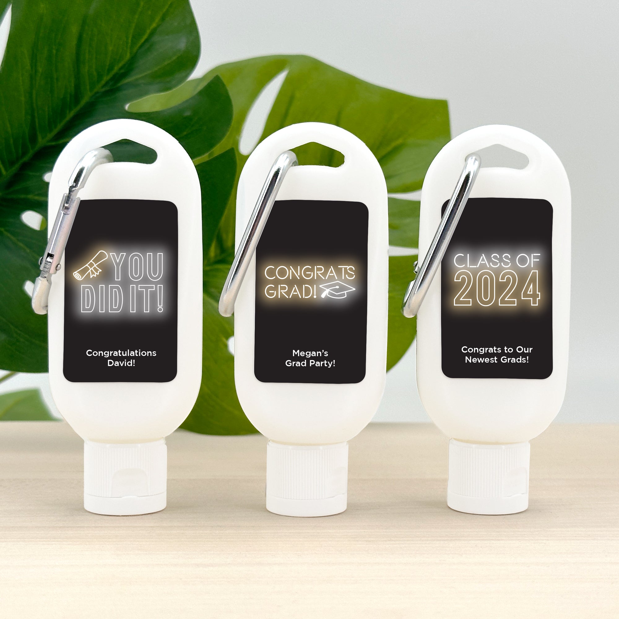 Graduation Favor Sunscreen with Carabiner, Neon Disco Grad – Best Day ...