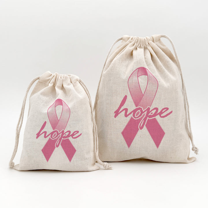 Breast Cancer Awareness Favor Bags, Pink Ribbon Gift Bag