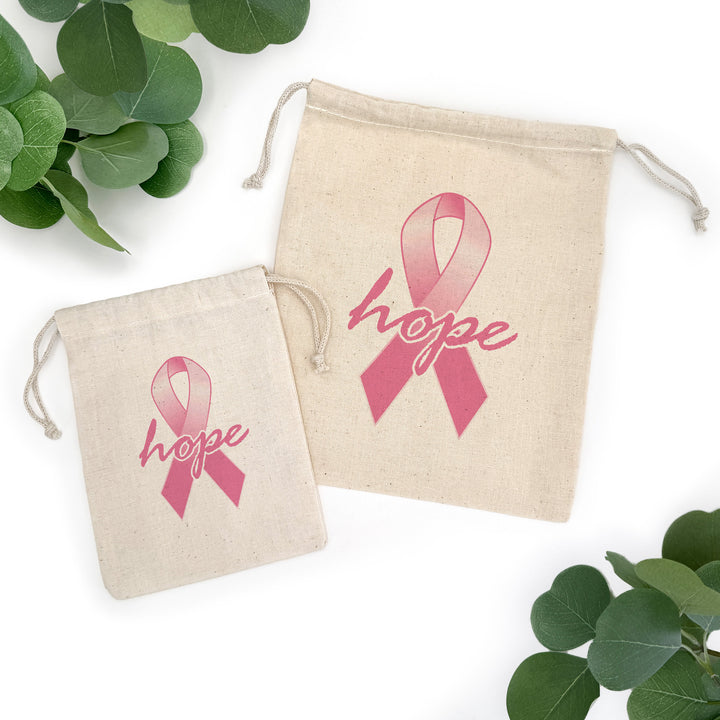 Breast Cancer Awareness Favor Bags, Pink Ribbon Gift Bag