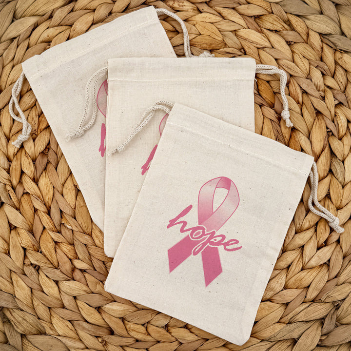 Breast Cancer Awareness Favor Bags, Pink Ribbon Gift Bag