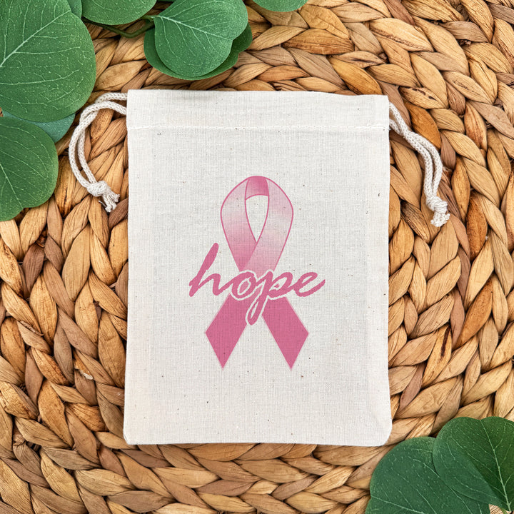 Breast Cancer Awareness Favor Bags, Pink Ribbon Gift Bag