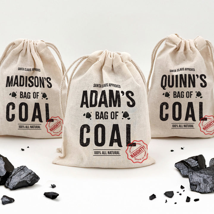 Bag of Coal Drawstring Bags