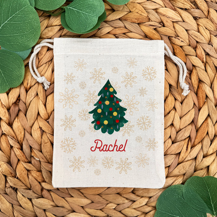 Christmas Character Icon, Drawstring Bags