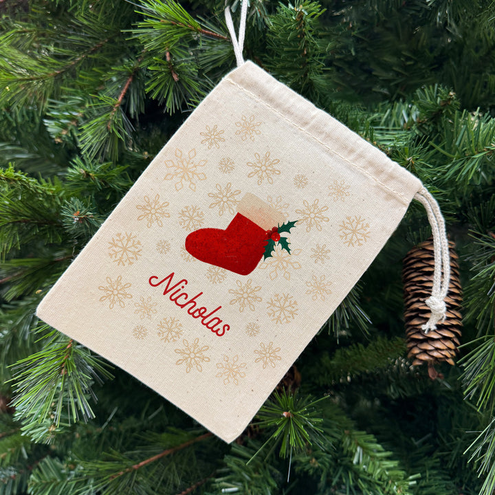 Christmas Character Icon, Drawstring Bags