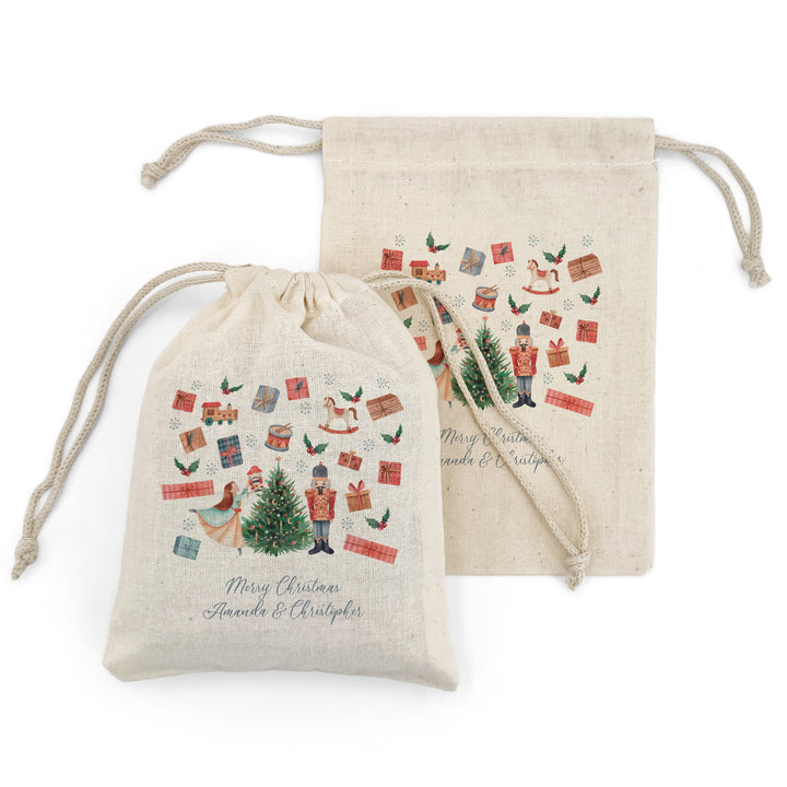 Nutcracker Pattern Drawstring Bags