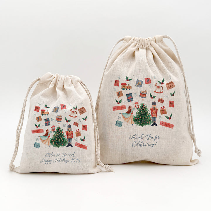 Nutcracker Pattern Drawstring Bags