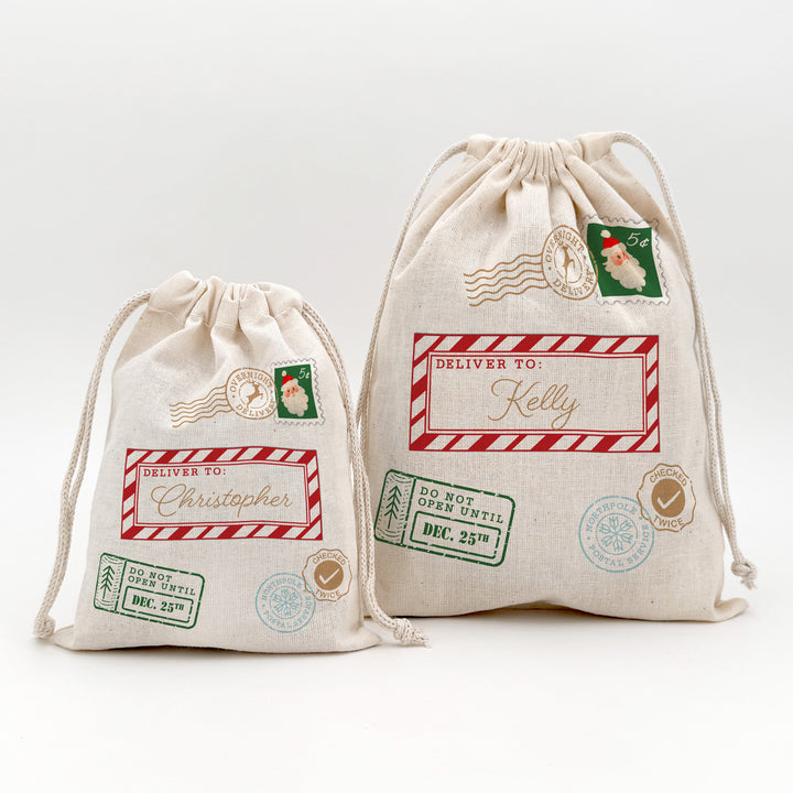 Santa Sack Drawstring Bags