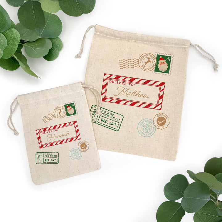 Santa Sack Drawstring Bags