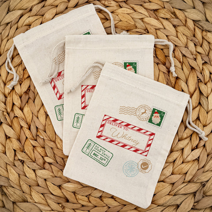 Santa Sack Drawstring Bags