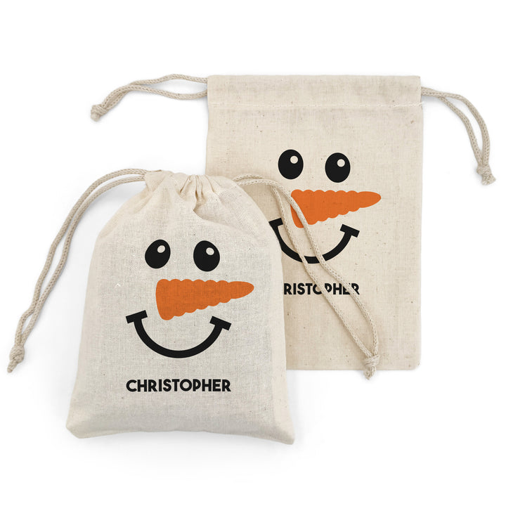 Snowman Drawstring Bags