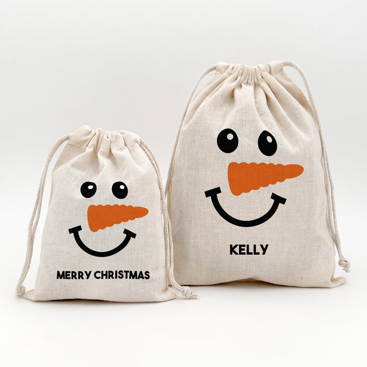 Snowman Drawstring Bags