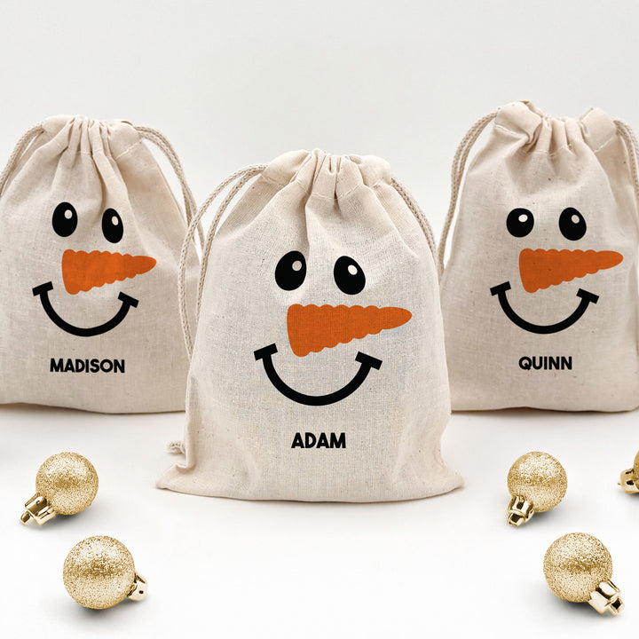 Snowman Drawstring Bags