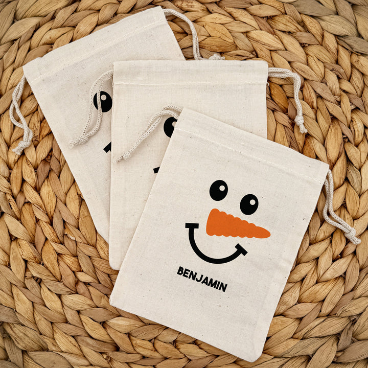Snowman Drawstring Bags