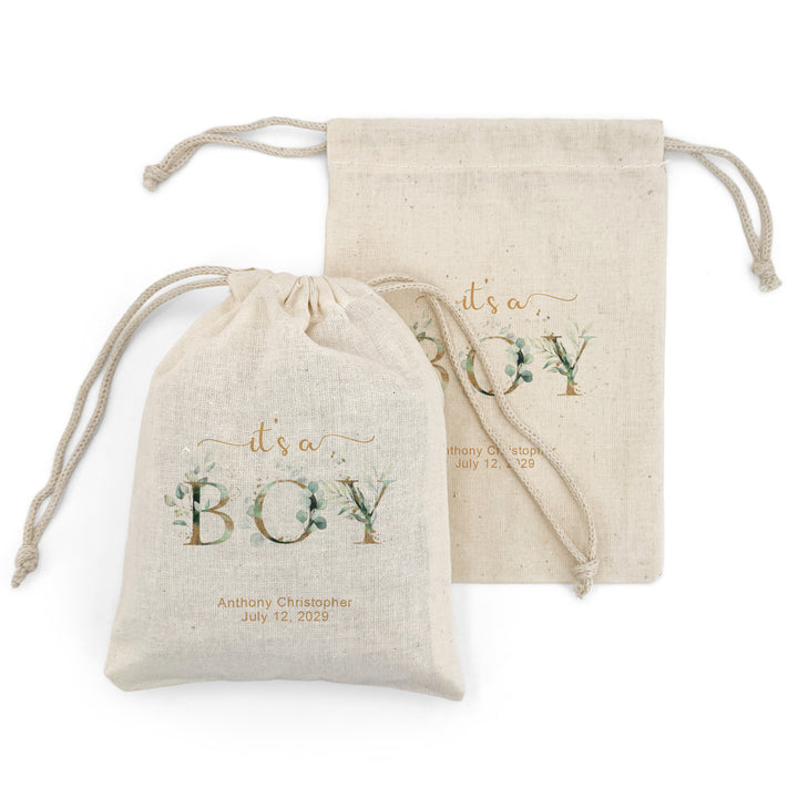 It's a Boy, Baby Shower Drawstring Bags