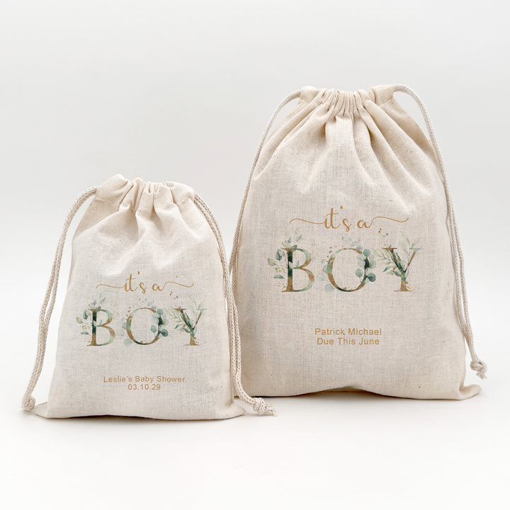 It's a Boy, Baby Shower Drawstring Bags