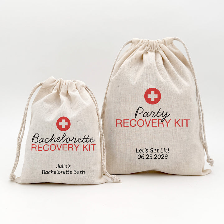 Hangover Recovery Kit, Bachelorette Recovery Bags, Custom Mini Tote Bag, Girls Trip, Birthday Recovery Kit, Wedding Party Goody Bags