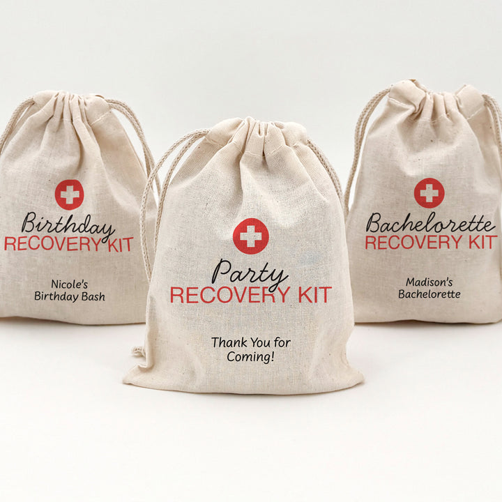 Hangover Recovery Kit, Bachelorette Recovery Bags, Custom Mini Tote Bag, Girls Trip, Birthday Recovery Kit, Wedding Party Goody Bags