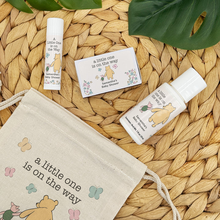 Custom Drawstring Bags, Winnie the Pooh Baby Shower Favors, Pooh and Piglet Bags