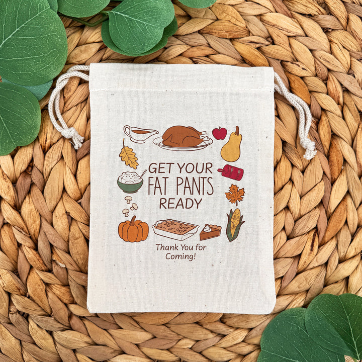 Custom Drawstring Bags, Thanksgiving Gift Bags, Friendsgiving Party, Thanksgiving Doodles