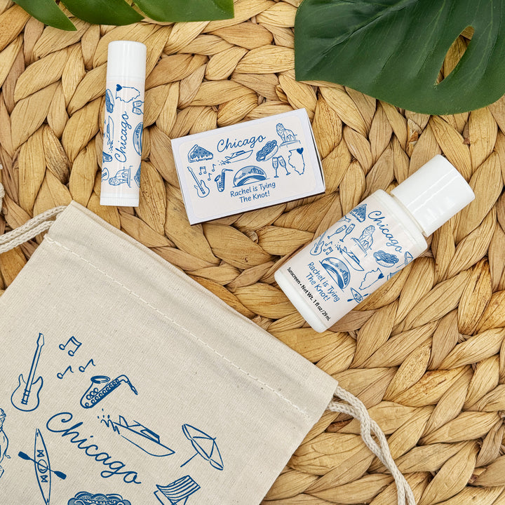 Custom Drawstring Bags, Girls Trip, Chicago Bachelorette Bags