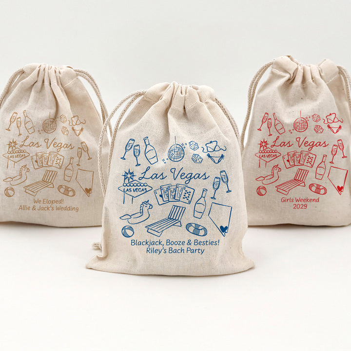 Custom Drawstring Bags, Girls Trip, Las Vegas Bachelorette Bags