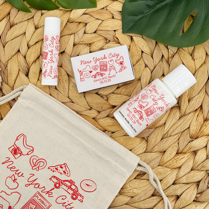 Custom Drawstring Bags, Girls Trip, New York Bachelorette Bags
