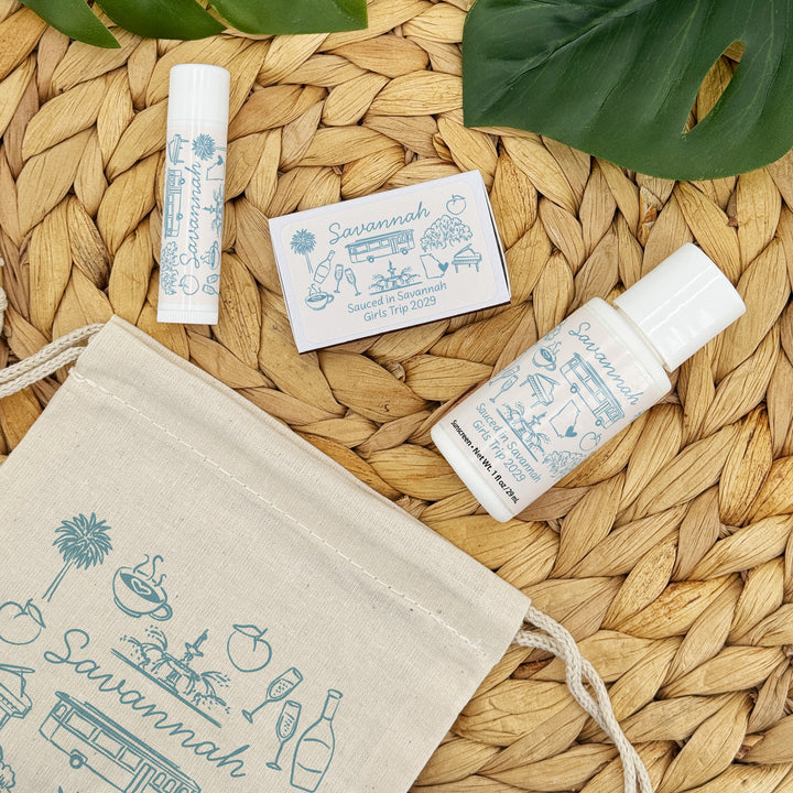 Custom Drawstring Bags, Girls Trip, Savannah Bachelorette Bags