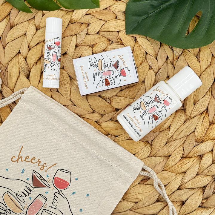 Cheers Drinks Sketch Drawstring Bags