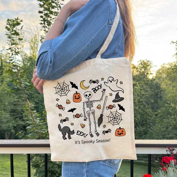 Custom Tote Bags, Custom Trick or Treat Bags, Halloween Candy Totes, Doodle Halloween Tote Bags