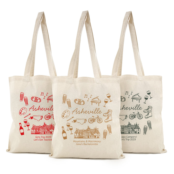 Asheville Bachelorette Tote Bags