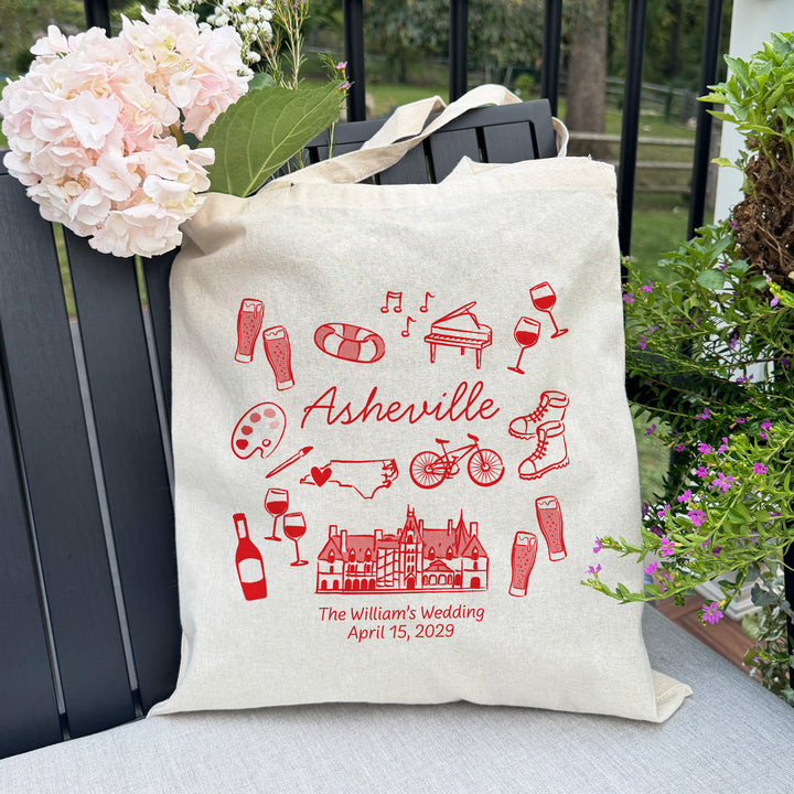 Asheville Bachelorette Tote Bags