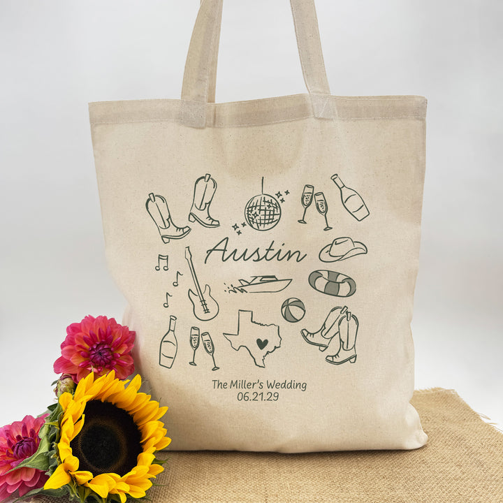 Austin Bachelorette Tote Bags