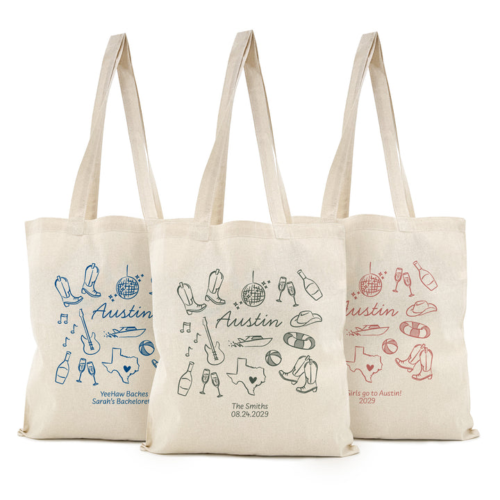 Austin Bachelorette Tote Bags