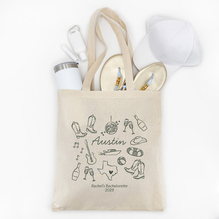 Austin Bachelorette Tote Bags