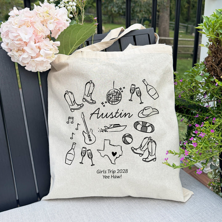 Austin Bachelorette Tote Bags
