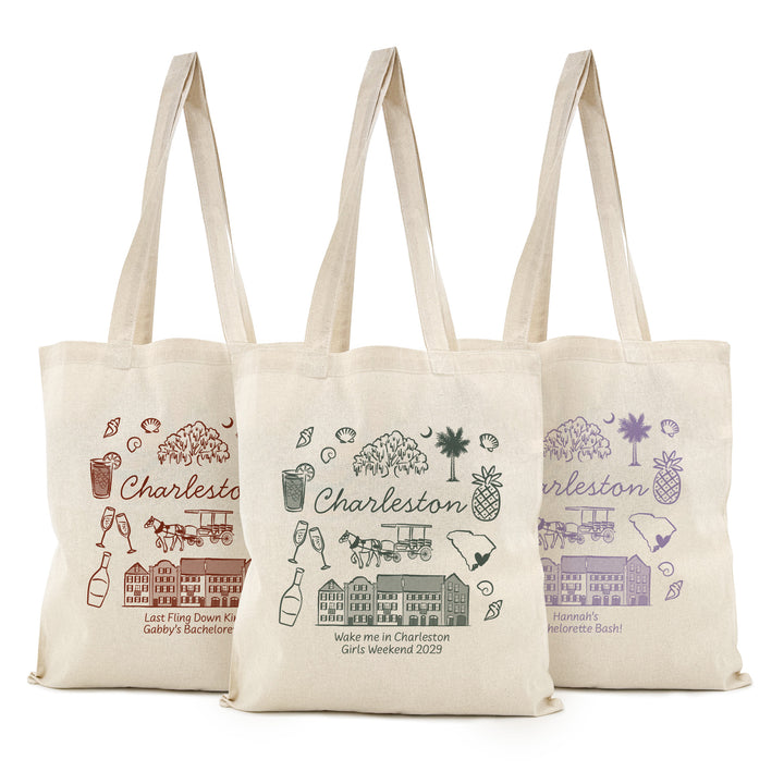 Charleston Bachelorette Tote Bags