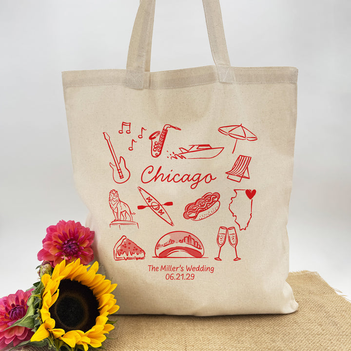 Chicago Bachelorette Tote Bags