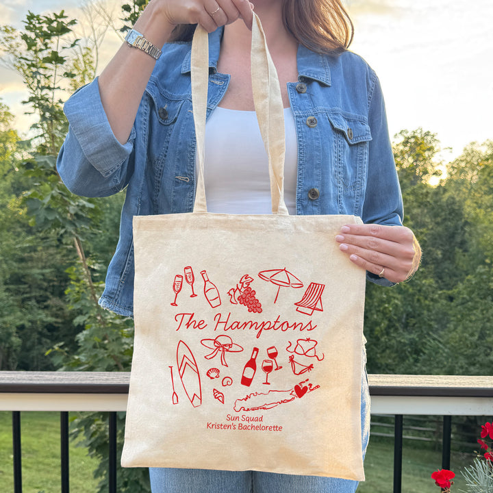 The Hamptons Bachelorette Tote Bags