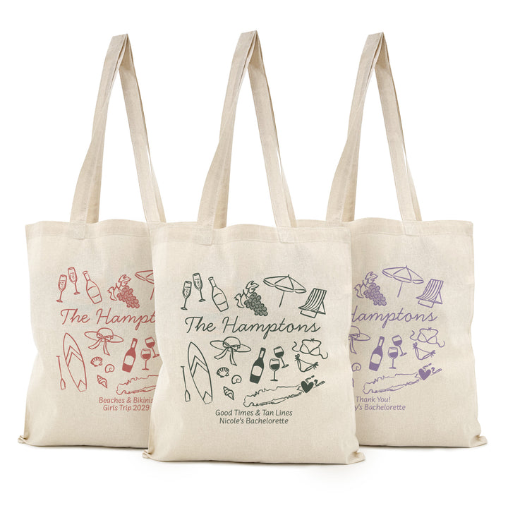 The Hamptons Bachelorette Tote Bags