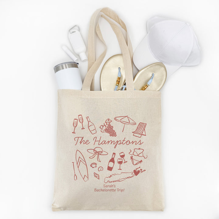 The Hamptons Bachelorette Tote Bags