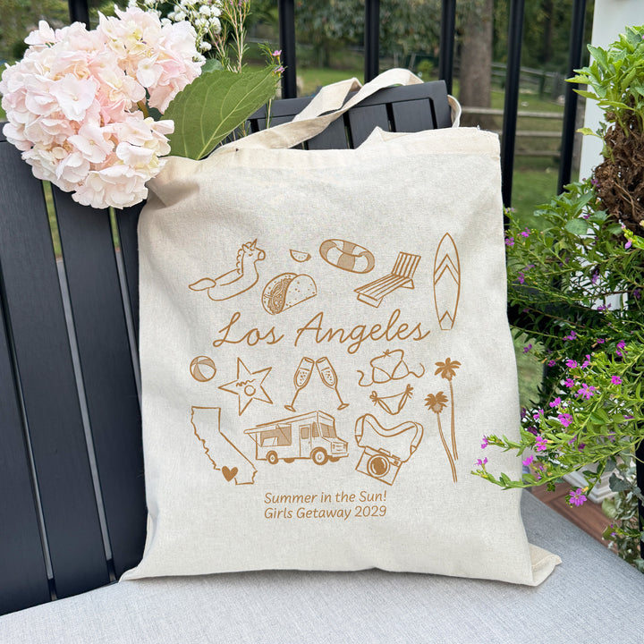 Los Angeles Bachelorette Tote Bags