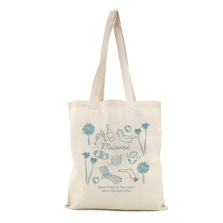 Miami Bachelorette Tote Bags