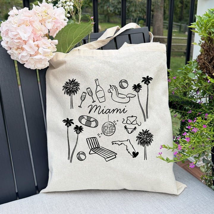 Miami Bachelorette Tote Bags