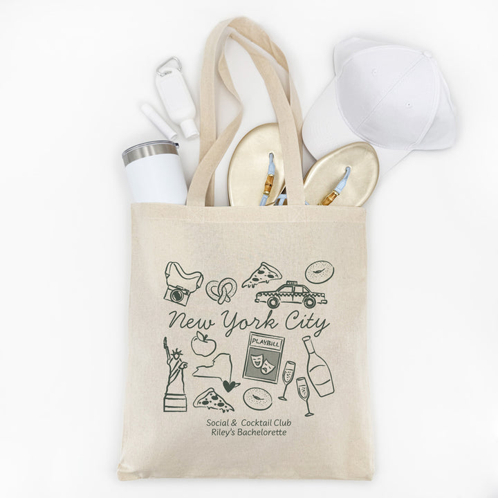 New York Bachelorette Tote Bags
