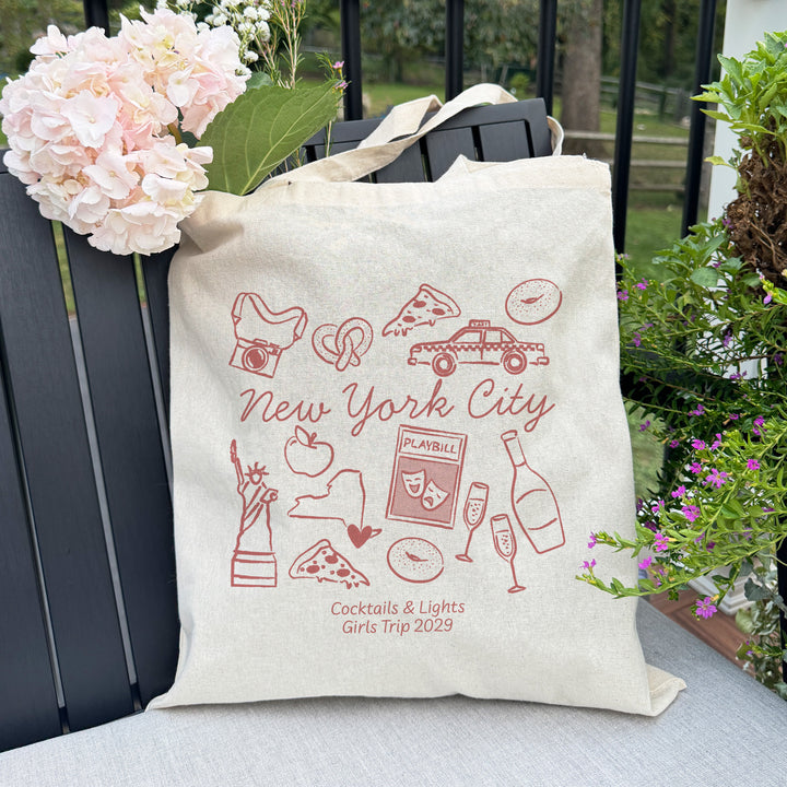 New York Bachelorette Tote Bags