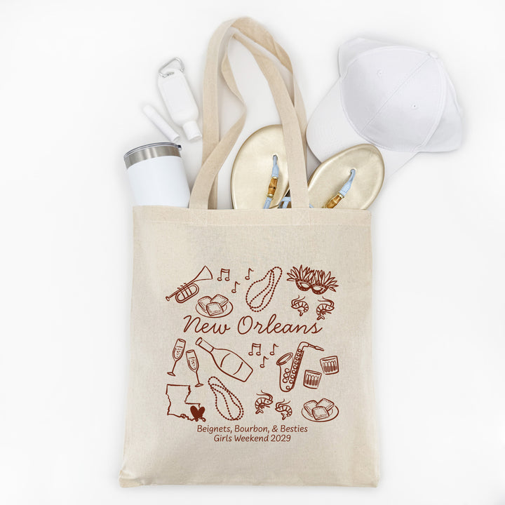 New Orleans Bachelorette Tote Bags