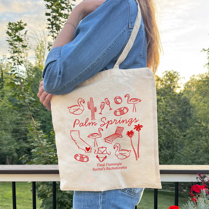 Palm Springs Bachelorette Tote Bags